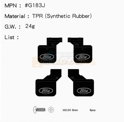 GRC Traxxas TRX-4M Rubber Mud Flap for TRX4M Ford F150