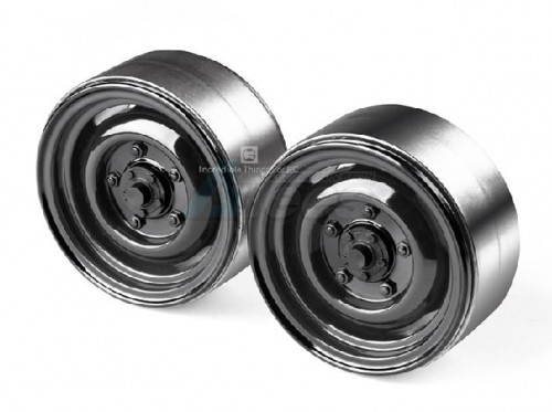 GRC Miscellaneous All 1.9 Metal Classic Beadlock Wheel #Series II Defender (2) Black