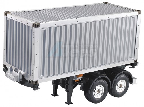 Hercules Hobby Miscellaneous All Tamiya Tractor Truck Trailer 1/14 Scale 2 Axle 20 Foot Container Semi-Trailer