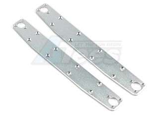 Hercules Hobby Miscellaneous All 1/14 Trailer Aluminum Container Frame Plate (2 pcs) Silver