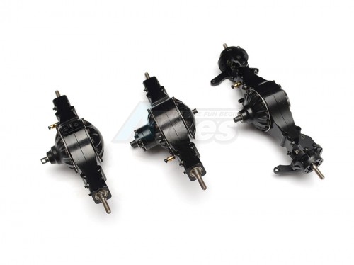 Hercules Hobby Miscellaneous All 1/14 Aluminum Powered 6x6 All Wheel Drive Axle Set (Lock Differetial Version)