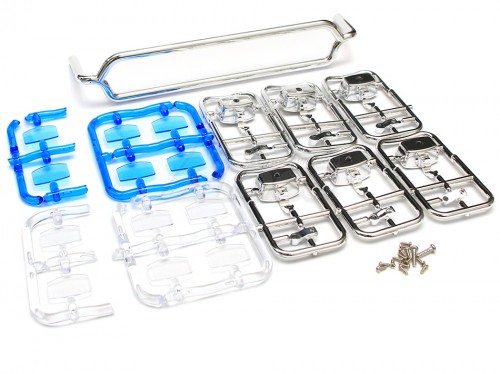 Hercules Hobby Miscellaneous All Roof Light Bar - 6 Square Lights With Plastic Bracket 154mm Width & 28mm Height & 28mm Depth For Scania & Mercedez