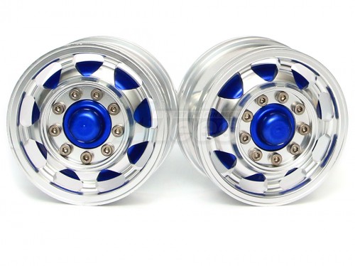 Hercules Hobby Miscellaneous All 1/14 Tractor Trucks Rear Wheels Single Wheels (2 pcs) Version B Blue