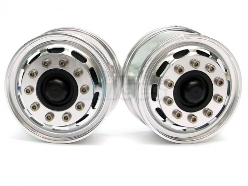 Hercules Hobby Miscellaneous All 1/14 Tractor Trucks Rear Wheels Single Wheels (2 pcs) Version C Black