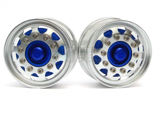 Hercules Hobby Miscellaneous All 1/14 Tractor Trucks Rear Wheels Single Wheels (2 pcs) Version D Blue