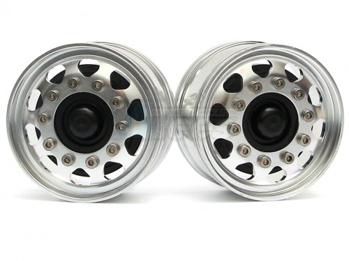 Hercules Hobby Miscellaneous All 1/14 Tractor Trucks Rear Wheels Single Wheels (2 pcs) Version D Black