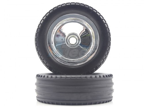 Himoto Himoto E12 Buggy Chrome Front Tires&Rims 2P