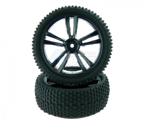 Himoto Himoto Tanto Black Buggy Front Tires And Rims (31211B+31307) 2P