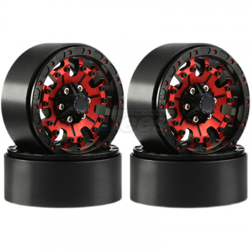 Hobby Details Miscellaneous All 1.9 Inch Aluminium Quality-Anger Beadlock Crawler Wheels 4pcs/set Black Red