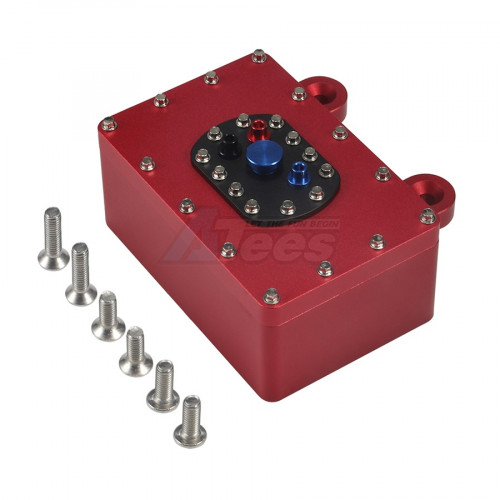 Hobby Details Miscellaneous All Aluminium CNC Scale Fuel Cell Receiver Box 60*40*26mm Red