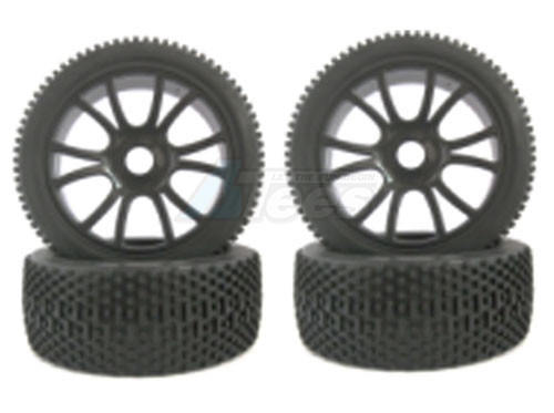 Hobby Details Miscellaneous All 1/8 Buggy Wheel Tire Set B Style 4pcs/set Black