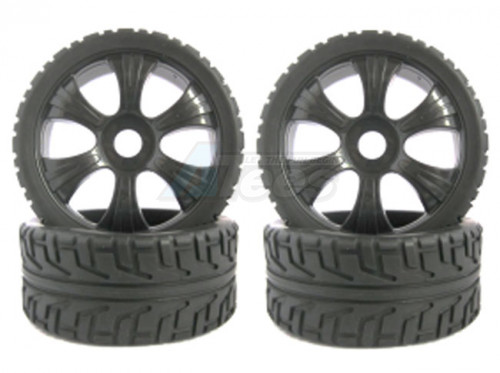 Hobby Details Miscellaneous All 1/8 On Road Car Wheel Tire Set A Style 4pcs/set Black