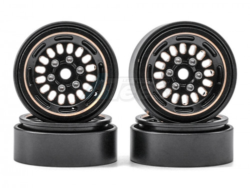 Hobby Details Axial SCX24 CNC Brass Beadlock Wheels 4pcs/set For Axial SCX24 Car Dia 31mm Height 13mm Black Gold