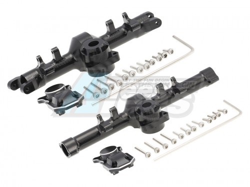 Hobby Details Axial SCX24 Aluminum Front and Rear Axle Housing Black with Cover 1set