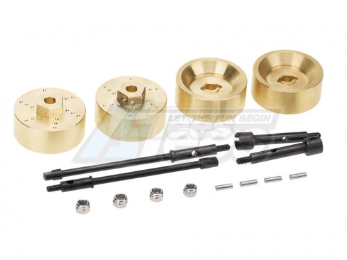 Hobby Details Axial SCX24 4mm Brass Wheel Counterweight 4pcs set