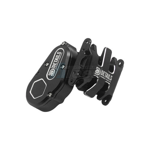 Hobby Details Axial SCX30 Aluminum Gear Box and Skid Plate with Gear Black