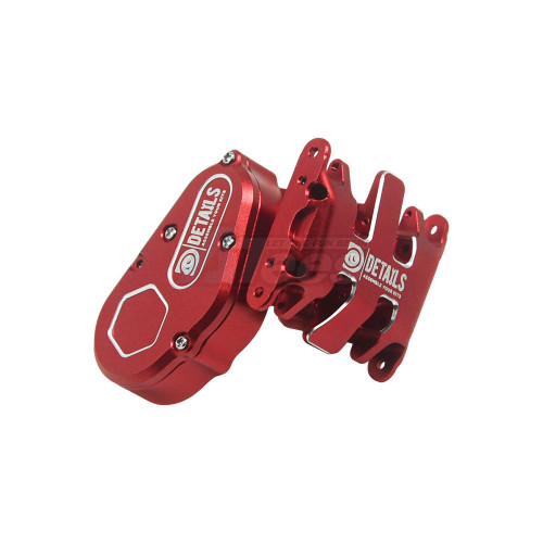 Hobby Details Axial SCX30 Aluminum Gear Box and Skid Plate with Gear Red