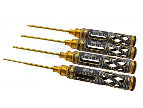 Hobby Details Miscellaneous All Titanium Tips Allen Wrench Set A 4pcs/set (Hex 1.5, 2.0, 2.5, 3.0)