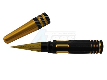 Hobby Details Miscellaneous All Black & Gold Body Reamer 0-14mm