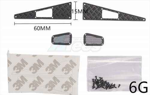 Hobby Details Traxxas TRX-4M Stainless Hood Trim Decoration for Land Rover Defender Black