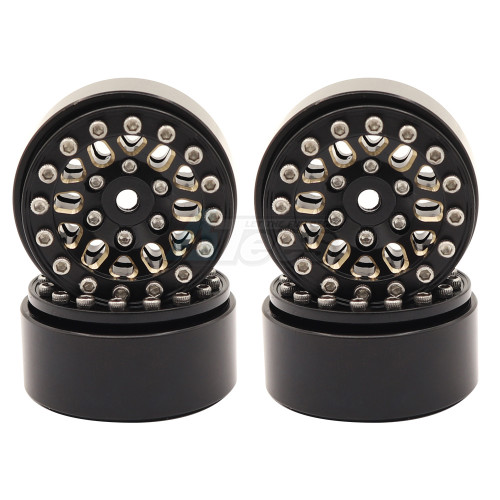 Hobby Details Axial SCX24 1.0 Inch Brass Flower Beadlock Wheel Rim Set for 1/18 or 1/24 cars