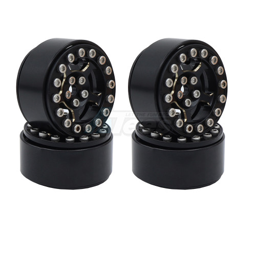 Hobby Details Axial SCX24 1.0 Inch Brass Five-Star Beadlock Wheel Rim set for 1/18 or 1/24 cars