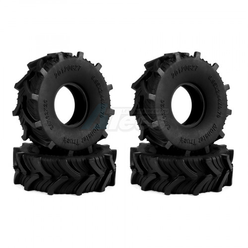 Hobby Details Miscellaneous All 1.0 Inch Rubber Mud Terrain Wheel Tires 62*20mm for 1/18 or 1/24 Crawler Cars