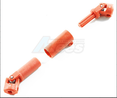 Hobby Plus Hobby Plus CR24 Universal Main Drive Shaft Set & Rear Axle Hub for CR-24 Red