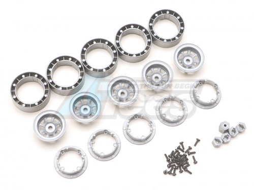 Hobby Plus Hobby Plus CR24 Internal Bead Lock Wheel Set (Grey) for CR-24 (4pcs)