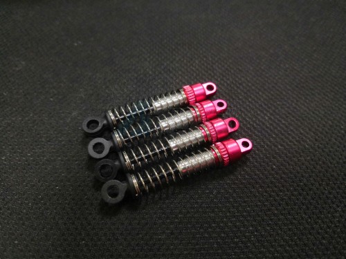 Hobby Plus Hobby Plus CR24 Aluminum Upgrade Shock Set (4) Red