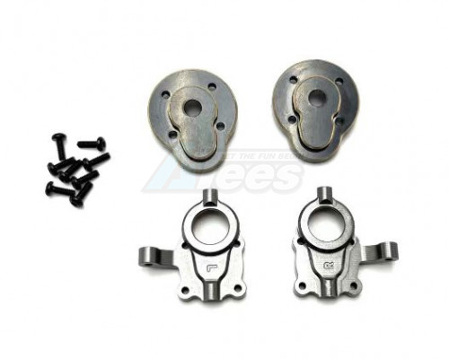 Hobby Plus Hobby Plus EVO-PRO Machine Aluminum Front Portal Hub Set V2