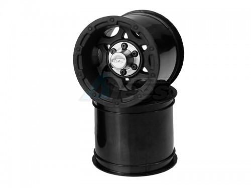 JConcepts Miscellaneous All Tense - Rustler / Stampede (Electric) Front Wheel w/ Center Cap - 2pc Black