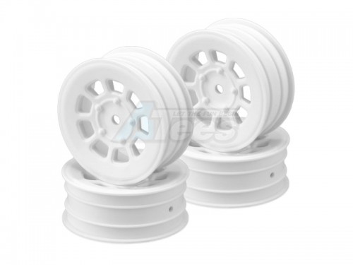 JConcepts Miscellaneous All 9 Shot 2.2 Inch Front Wheel Fit for B6.1 | YZ2 | XB2 | RB7 | KC, KD - 4pc White