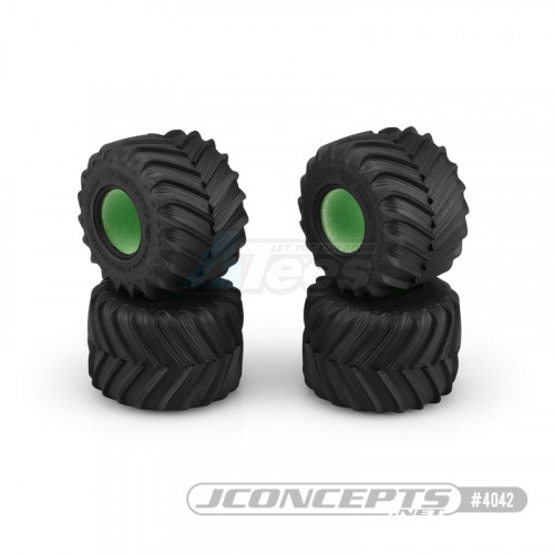 JConcepts Miscellaneous All Renegades Blue Compound 1/24th Mini Monster Truck Tire - (Fits - 3442 Tribute - 1/24th Mini Monster Truck Wheel)