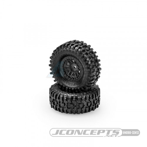 JConcepts Miscellaneous All Tusk Green Compound Pre-Mounted on #3446 Wheel Black (Fits - Traxxas TRX4M)