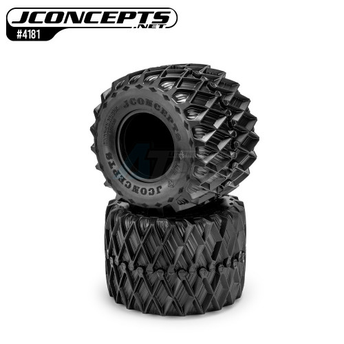 JConcepts Miscellaneous All Cheese Racer - Monster Truck tire - Blue compound (Fits - #3377 2.6 x 3.6