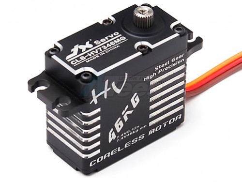 JX Servo Miscellaneous All Aluminum Case HV Coreless Digital Steel Gear Servo 46 kg / 0.12 Sec @ 7.4V for Crawler & Buggy