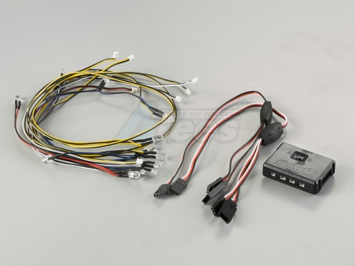 Killerbody Miscellaneous All LED Light System w/ Control Box 16 LEDs (3MM: 12 Leds; 5MM: 4 Leds) For KB 1/10 Lexus RC F & Wide Body Full Kit