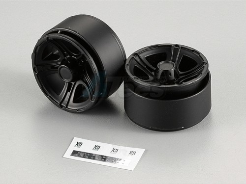 Killerbody Miscellaneous All High Mass 1.55 Inch 5-Spoke Beadlock Wheels For 1/10 Crawler Black