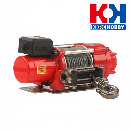 King Kong RC Miscellaneous All 1/10 Scale Aluminum Dual Twin Motor Winch for RC Crawler 6-12V Red