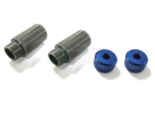 KM Racing KM Racing H-K1 Telfon Coated Aluminium Shock Body Set (Blue)