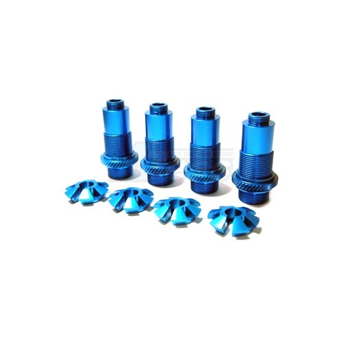 KM Racing Tamiya CR01 CR01 Alum. Threaded Shock Conversion Kit (Blue)