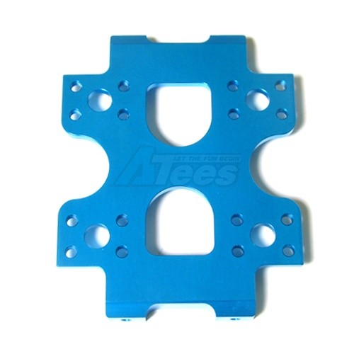 KM Racing Tamiya CR01 CR01 Alum. Center Skid Plate (Blue)