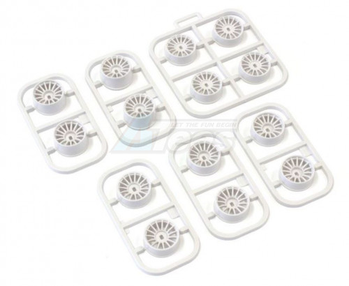 Kyosho Miscellaneous All Multi Offset Wheel Set (White / AWD / 14pcs.)