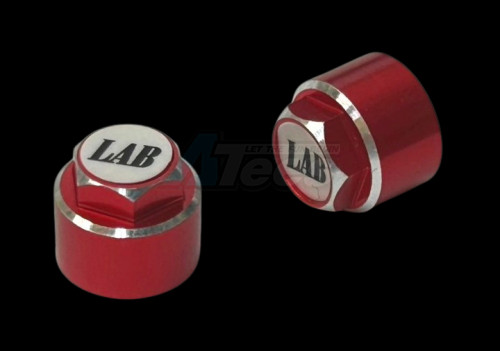 LAB Miscellaneous All Wheel Cap Red Nut White logo