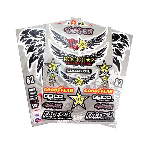 Matrixline RC Miscellaneous All Rockstar For SC10 And Slash Graphic (Decal Sheet)