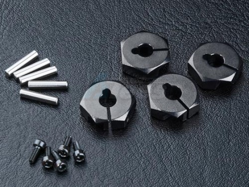 MST Miscellaneous All Aluminum Hex. Wheel Hubs 4MM (4) Black