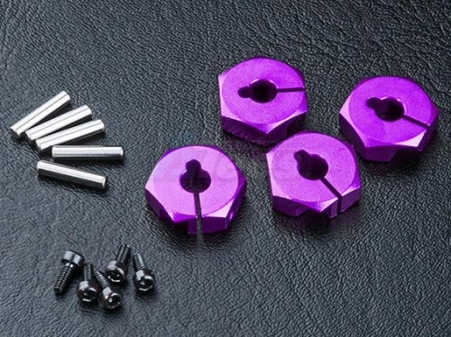 MST Miscellaneous All Aluminum Hex. Wheel Hubs 4MM (4) Purple