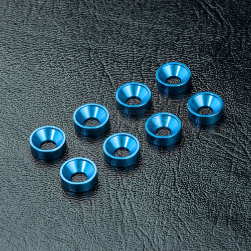 MST Miscellaneous All M3 Aluminum Countersunk Spacer (8) Blue