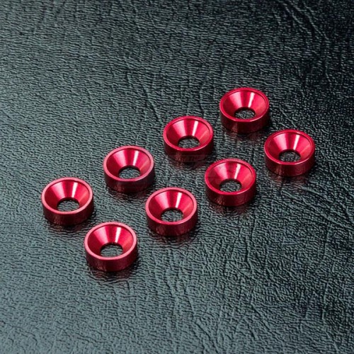 MST Miscellaneous All M3 Aluminum Countersunk Spacer (8) Red